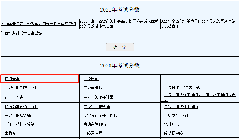 環球網校官宣:2020年浙江初級注冊安全工程師成績查詢入口
