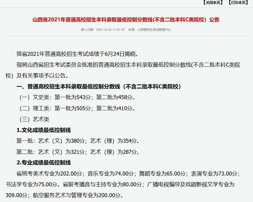 山西高考分數線_高考分數線山西_山西高考分數線2022