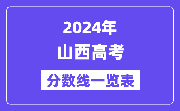 2024年山西高考分數線一覽表(含一本,二本,專科分數線)